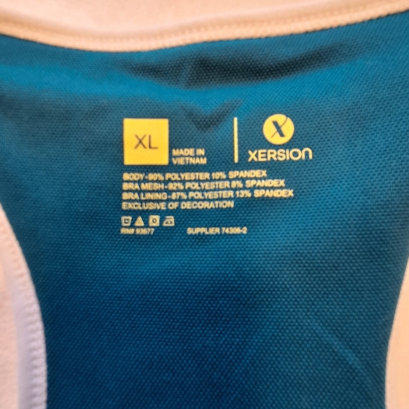 Xersion Women's Teal and Navy Sports Bra - Picture 7 of 11